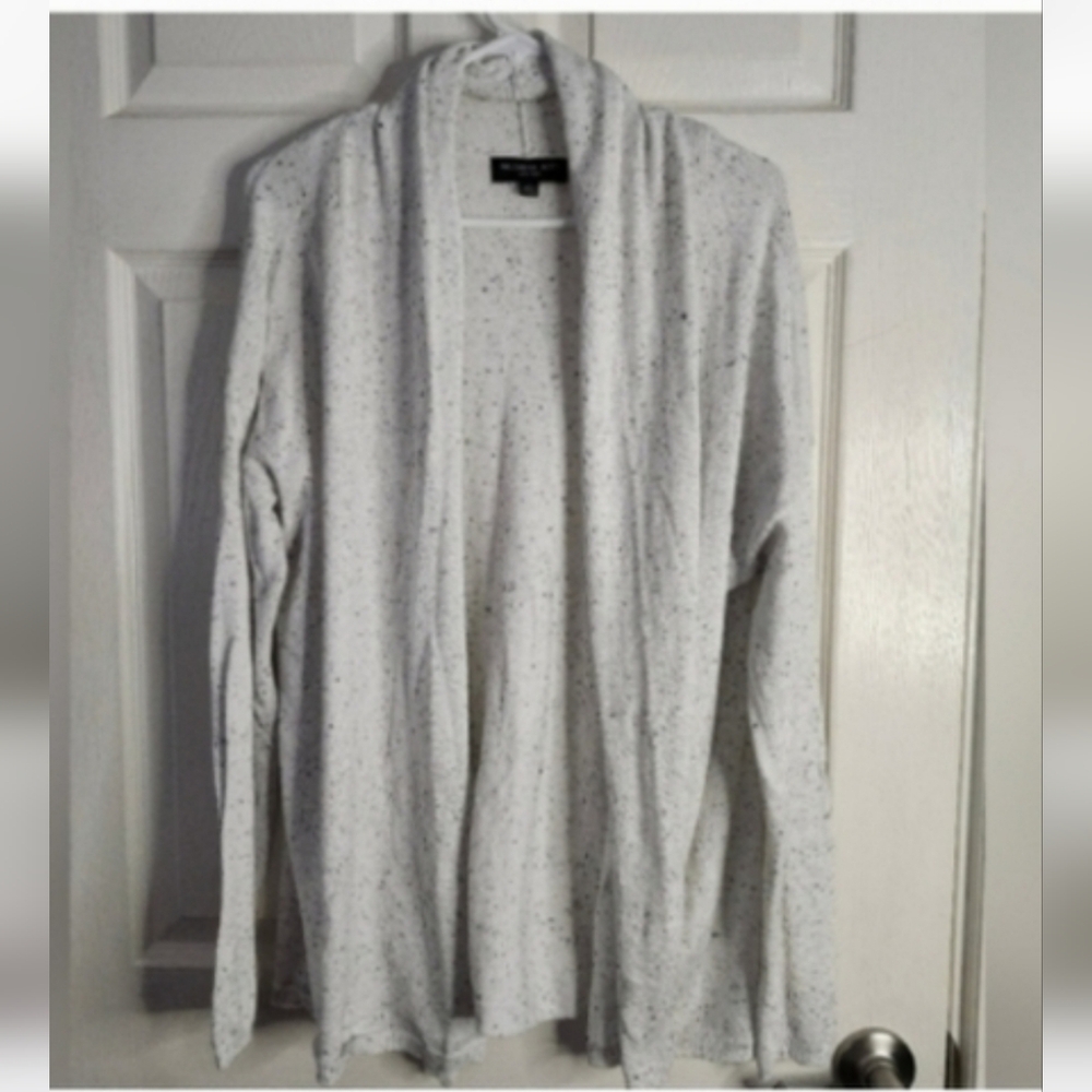 Philomena Petti Women's White Speckled Open Cardigan Size Large